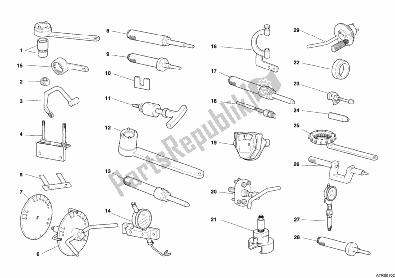 Toutes les pièces pour le Outils De Service D'atelier, Moteur du Ducati Monster S4R USA 1000 2006